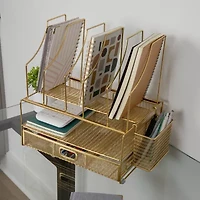 Martha Stewart Gold Desktop Organizer-Drawer