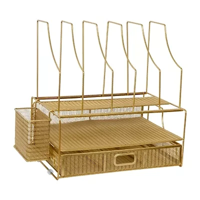 Martha Stewart Gold Desktop Organizer-Drawer