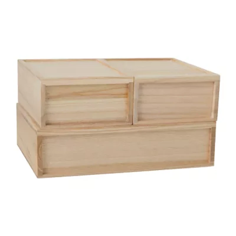 Martha Stewart 3 Pack Wood Box With Drawers