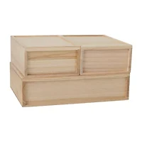 Martha Stewart 3 Pack Wood Box With Drawers