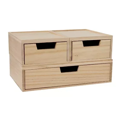 Martha Stewart 3 Pack Wood Box With Drawers