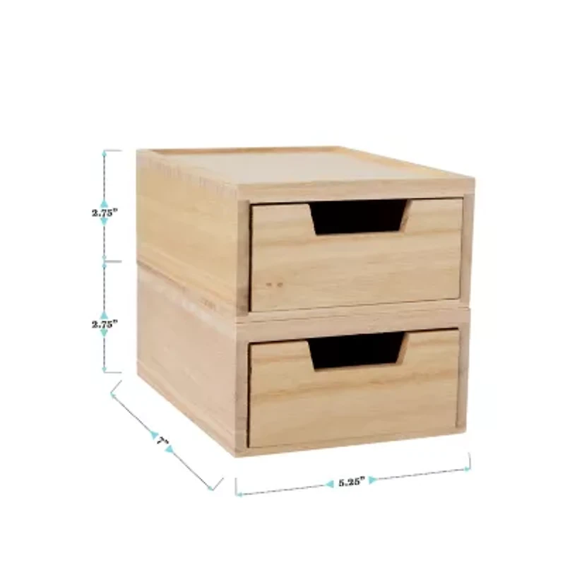 Martha Stewart 2 Pack Wood Box - Drawers