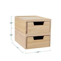 Martha Stewart 2 Pack Wood Box - Drawers