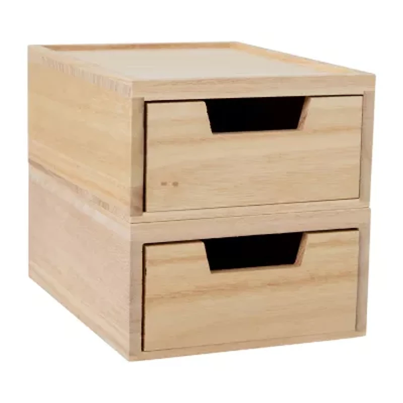Martha Stewart 2 Pack Wood Box - Drawers
