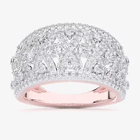 G-H / Si1-Si2) Womens 1 CT. T.W. Lab Grown White Diamond 10K Rose Gold Band