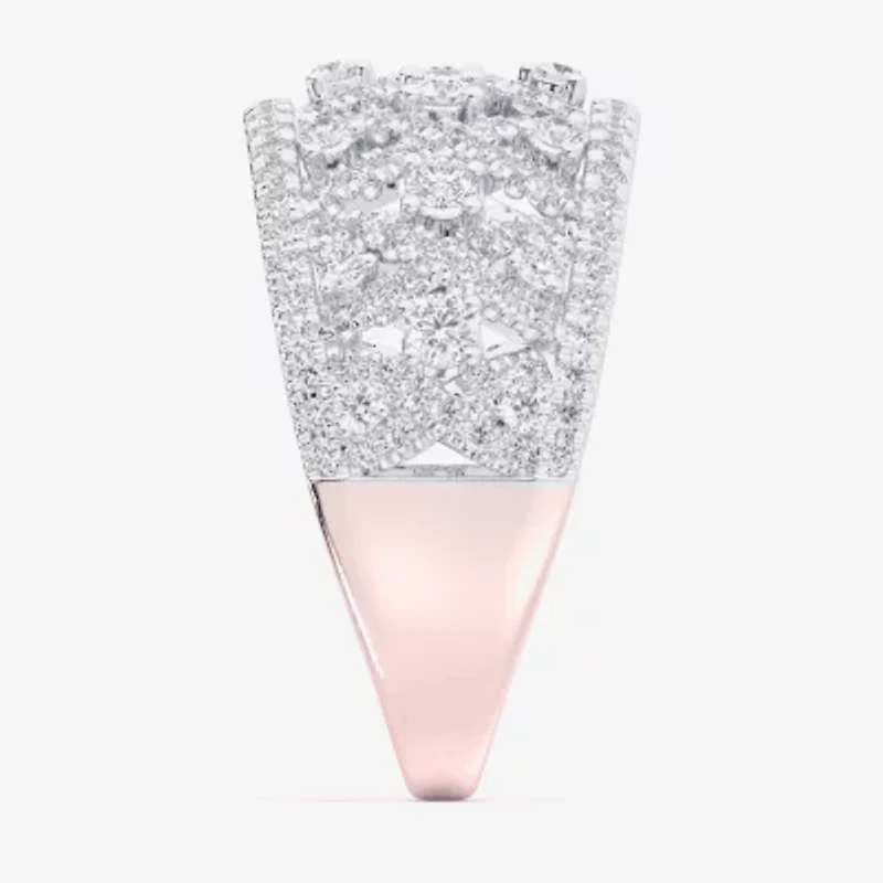 G-H / Si1-Si2) Womens CT. T.W. Lab Grown White Diamond 10K Rose Gold Band