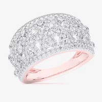 G-H / Si1-Si2) Womens 1 CT. T.W. Lab Grown White Diamond 10K Rose Gold Band