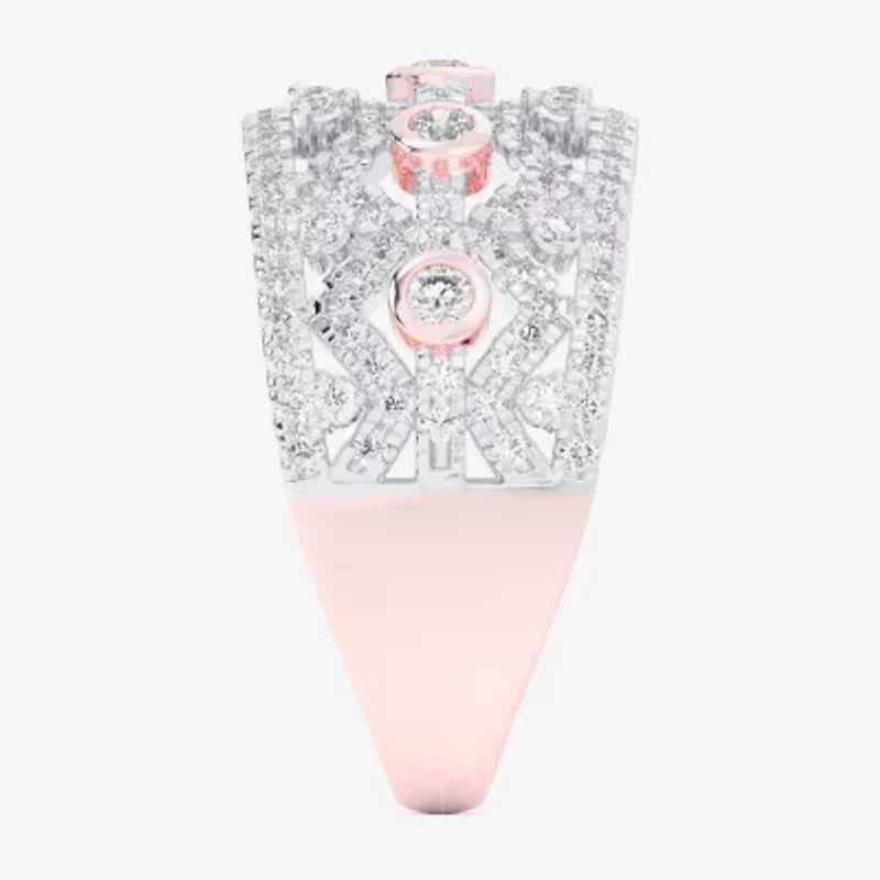 G-H / Si1-Si2) Womens CT. T.W. Lab Grown White Diamond 10K Rose Gold Band