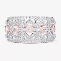 G-H / Si1-Si2) Womens CT. T.W. Lab Grown White Diamond 10K Rose Gold Band