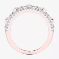 G-H / Si1-Si2) Womens CT. T.W. Lab Grown White Diamond 10K Rose Gold Band