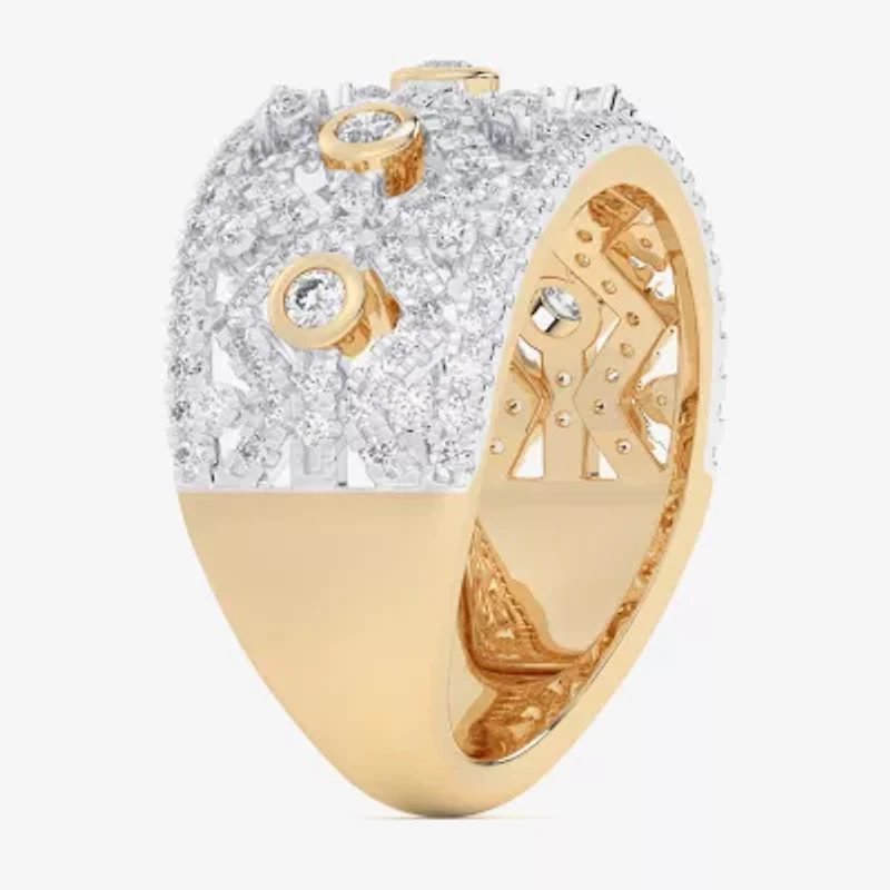 G-H / Si1-Si2) Womens / CT. T.W. Lab Grown White Diamond 10K Gold Band