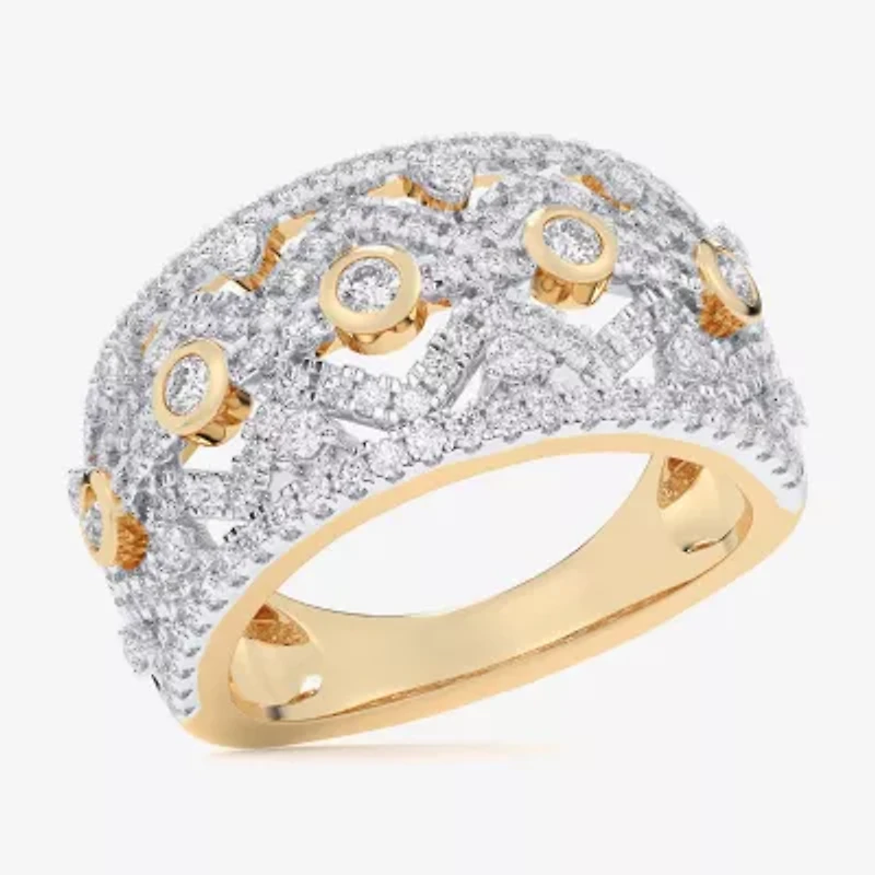 G-H / Si1-Si2) Womens / CT. T.W. Lab Grown White Diamond 10K Gold Band