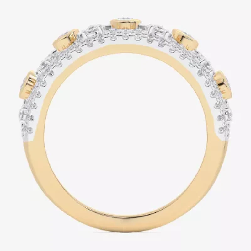 G-H / Si1-Si2) Womens / CT. T.W. Lab Grown White Diamond 10K Gold Band
