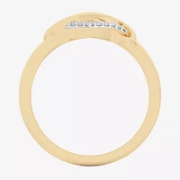 G-H / Si1-Si2) Womens 1/8 CT. T.W. Lab Grown White Diamond 10K Gold Heart Bypass Cocktail Ring