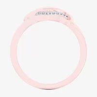 (G-H / Si1-Si2) Womens 1/8 CT. T.W. Lab Grown White Diamond 10K Rose Gold Heart Bypass  Cocktail Ring