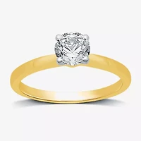 (G / SI2) Womens 3/4 CT. Lab-Grown White Diamond 10K Gold or 14K Round Solitaire Engagement Ring