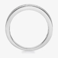 (I / I1) Womens 1/2 CT. T.W. Lab Grown White Diamond 10K White Gold Wedding Band