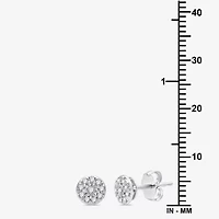 1/4 CT. T.W. Lab Grown White Diamond Sterling Silver 6.7mm Round Stud Earrings