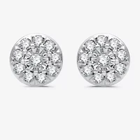 1/4 CT. T.W. Lab Grown White Diamond Sterling Silver 6.7mm Round Stud Earrings