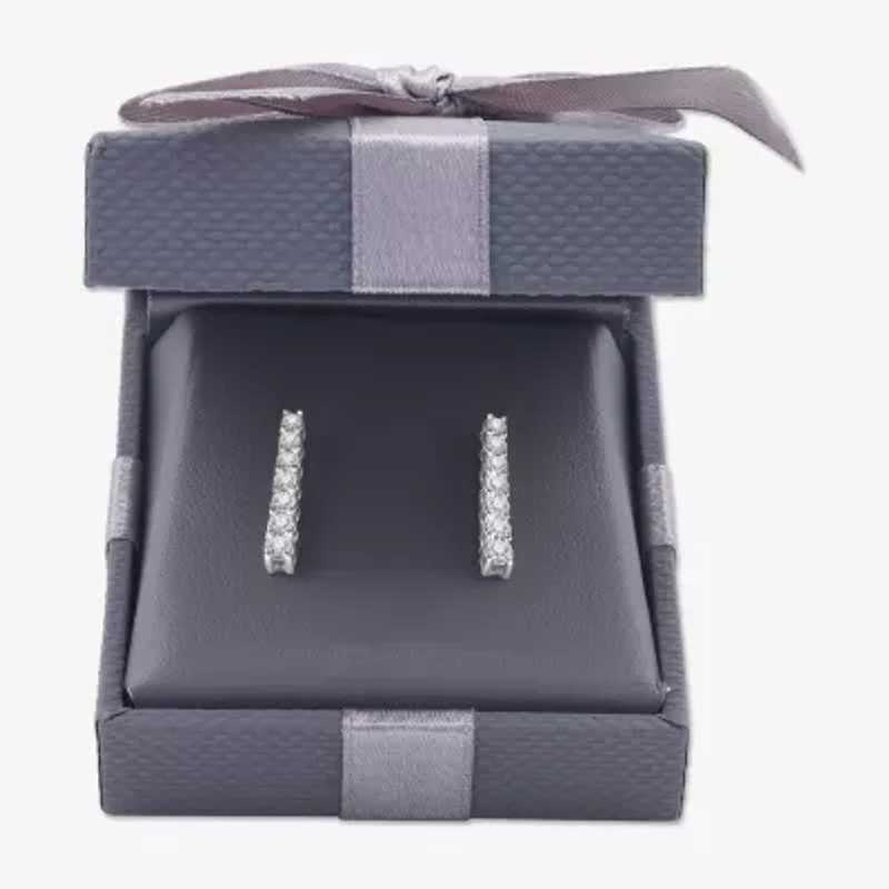 Womens 1/4 CT. T.W. Lab Grown White Diamond Sterling Silver Drop Earrings