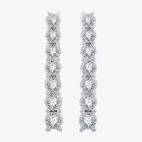 Womens 1/4 CT. T.W. Lab Grown White Diamond Sterling Silver Drop Earrings