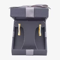 Womens 1/4 CT. T.W. Lab Grown White Diamond 14K Gold Over Silver Sterling Silver 19.5mm Hoop Earrings