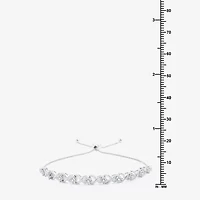 Womens 1/4 CT. T.W. Lab Grown White Diamond 14K Two Tone Gold Over Silver Sterling Silver Bolo Bracelet