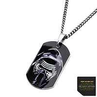 Star Wars® Episode VII Kylo Ren Mens Stainless Steel Dog Tag Pendant Necklace