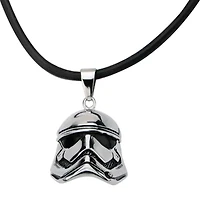 Star Wars® Stormtrooper Mens 3D Stainless Steel Pendant Necklace