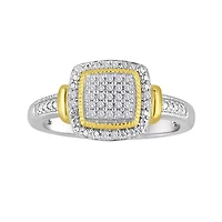 1/10 CT. T.W. Diamond Two-Tone Frame Ring