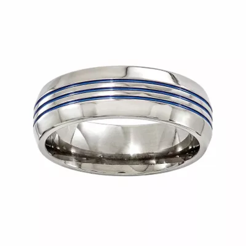 Mens 8MM Titanium Wedding Band