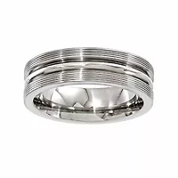 Mens 7MM Titanium Wedding Band