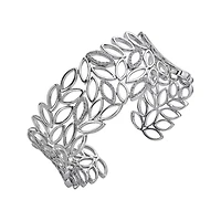 Womens 1/5 CT. White Diamond Sterling Silver Cuff Bracelet
