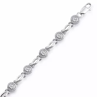 1/10 CT.T.W. Natural Diamond Sterling SIlver Tennis Bracelet