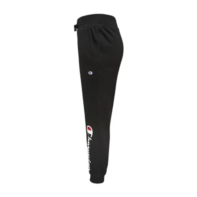 Champion Big Girls Jogger Mid Rise Cuffed Fleece Sweatpant
