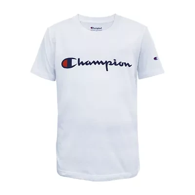 Champion Big Kid Boys Crew Neck Short Sleeve Regular Fit Graphic T-Shirt