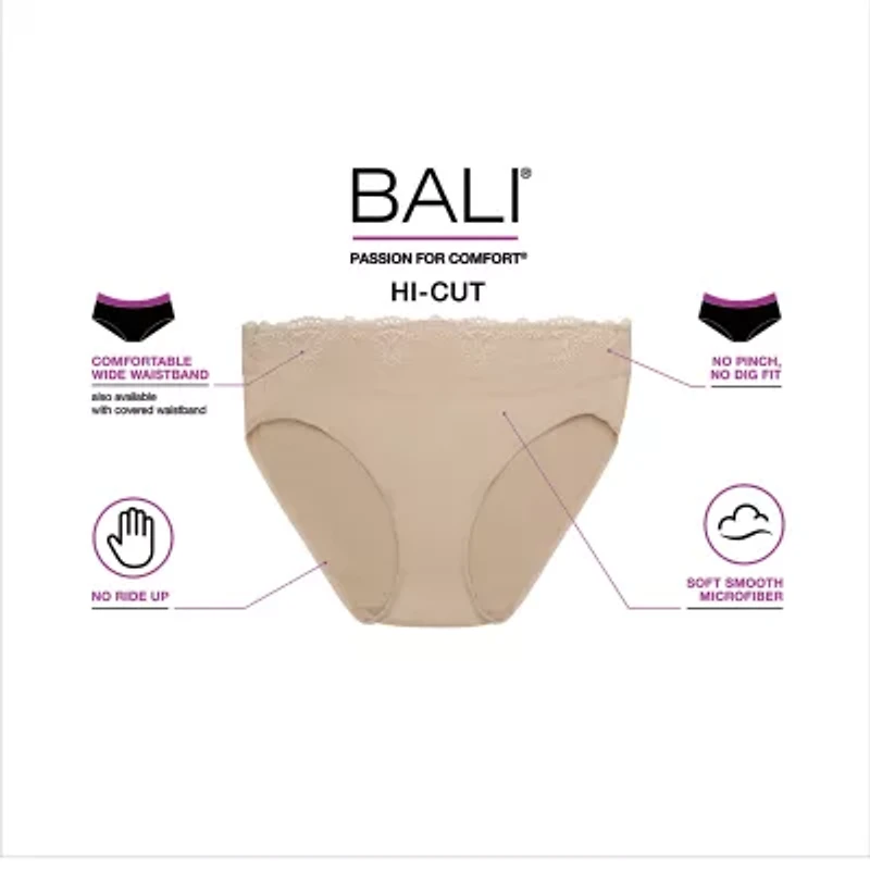 Bali Passion For Comfort Womens High Cut Panty Dfpc62