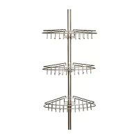 Kenney 3-Tier Spring Tension Corner Pole Shower Caddy