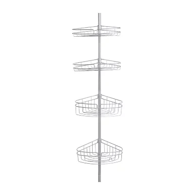 Kenney 4-Tier Spring Tension Corner Pole Shower Caddy