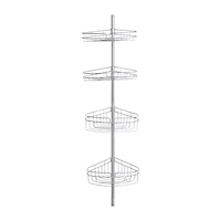 Kenney 4-Tier Spring Tension Corner Pole Shower Caddy