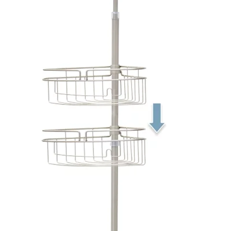 Kenney 4-Tier Spring Tension Corner Pole Shower Caddy