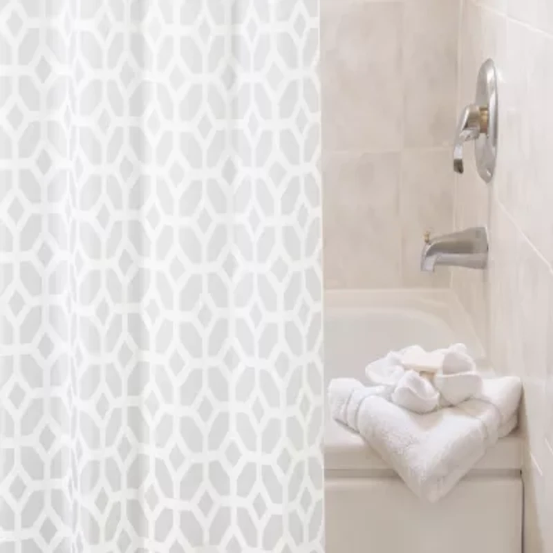 Kenney Geometric Shower Curtain Liner
