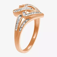 1/8 CT. T. W. Diamond 10K Yellow or Rose Gold Double-Heart Ring