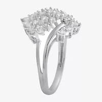 Womens 1 CT. T.W. Natural White Diamond 10K Gold Cluster Cocktail Ring
