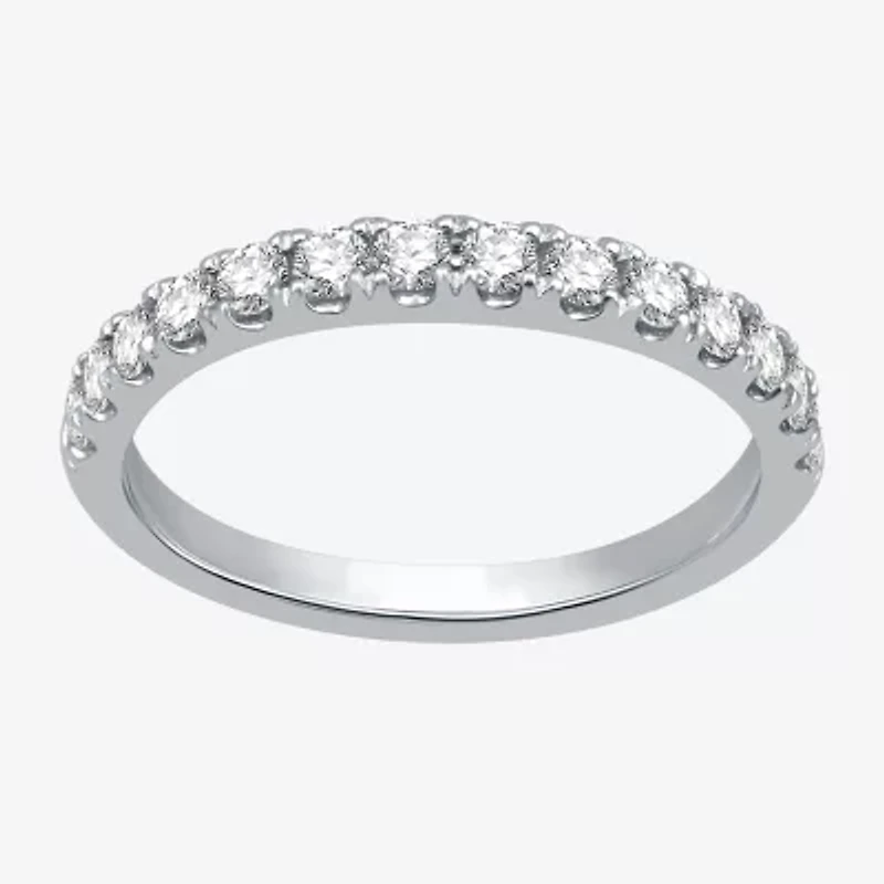 (H-I / I1) Womens 1/2 CT. T.W. Lab Grown White Diamond 10K Gold Wedding Band