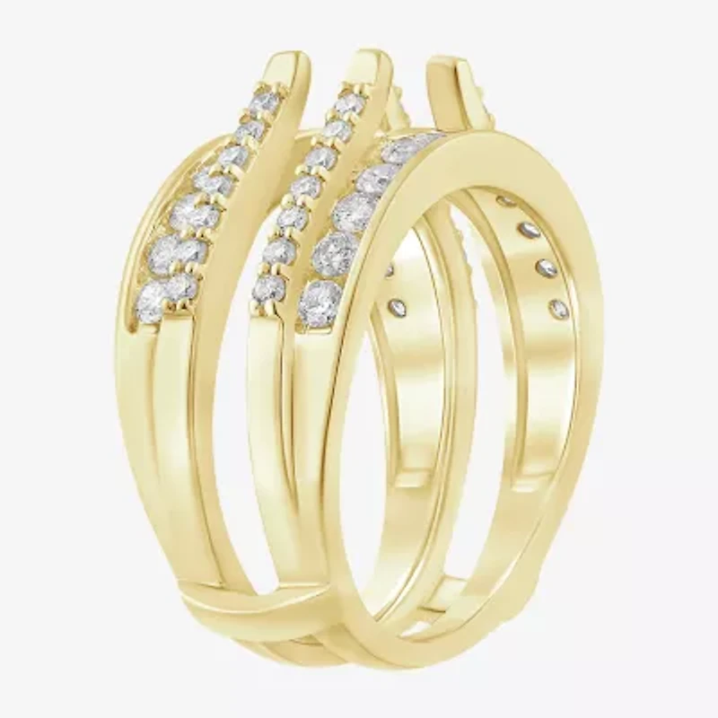 Womens / CT. T.W. Natural White Diamond 14K Gold Wedding Ring Guard