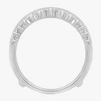 Womens 1 CT. T.W. Natural White Diamond 14K Gold Wedding Ring Guard