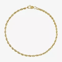 14K Yellow Gold 2.5mm Rope Chain Bracelet