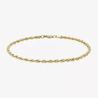 14K Yellow Gold 2.5mm Rope Chain Bracelet