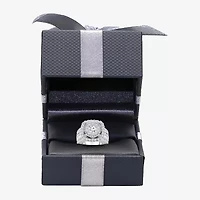 (I / I1) Womens 4 CT. T.W. Lab Grown White Diamond 10K or 14K Gold Cushion Halo Engagement Ring